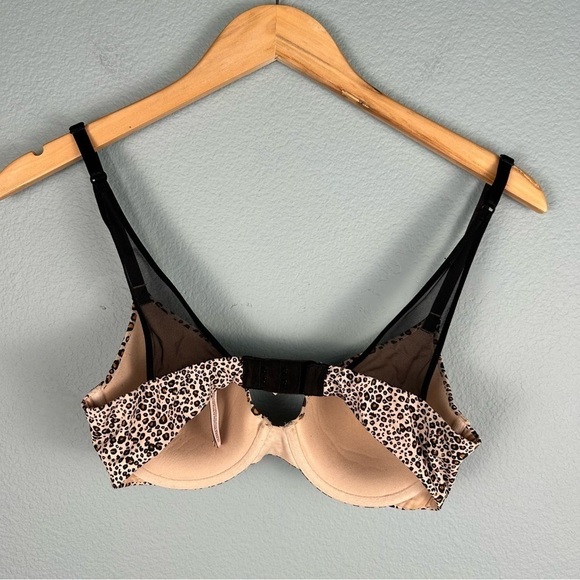 Victoria's Secret Leopard Print Uplift Semi Demi Bra Size 32C - Picture 3 of 8